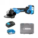 Акумулаторен ъглошлайф FERVI FB20AG3AB-24B, 20V, 4.0Ah, Li-Ion, ф125мм, безчетков - small