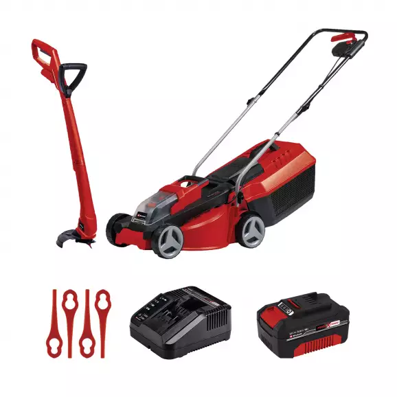Акумулаторна косачка с тример EINHELL GE-CM 30 Li CT Set, 18V, 3.0Ah, Li-Ion, 300мм, безчетков мотор