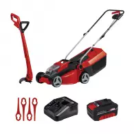 Акумулаторна косачка с тример EINHELL GE-CM 30 Li CT Set, 18V, 3.0Ah, Li-Ion, 300мм, безчетков мотор