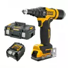 Акумулаторна нитачка DEWALT DCF403E1GT-QW, 18V, 1.7Ah, Li-Ion, 2.4-4.8мм, безчетков - small