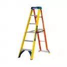 Алуминиевa стълба с фибростъкло WERNER AdjustaStep Pro 2x6, 840мм(на стълбата), двустранна, за професионална употреба, 150кг - small
