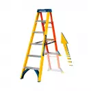 Алуминиевa стълба с фибростъкло WERNER AdjustaStep Pro 2x6, 840мм(на стълбата), двустранна, за професионална употреба, 150кг - small, 269631