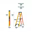 Алуминиевa стълба с фибростъкло WERNER AdjustaStep Pro 2x6, 840мм(на стълбата), двустранна, за професионална употреба, 150кг - small, 269637