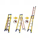 Алуминиевa стълба с фибростъкло WERNER LEAN SAFE X3 3в1, 1800-2900мм(на стълбата), за професионална употреба, 150кг - small, 269643