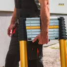Алуминиева стълба телескопична DRABEST Tele Max 1x13, 3810мм(на стълбата), едностранна, за професионална употреба, 150кг - small, 269629