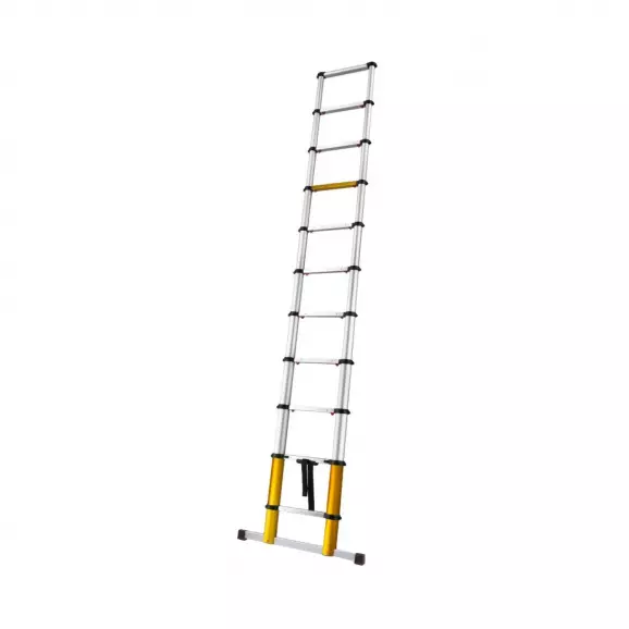 Алуминиева стълба телескопична DRABEST Tele Max 1x11, 3270мм(на стълбата), едностранна, за професионална употреба, 150кг