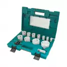Боркорони MAKITA 19-75мм 14части, за дърво и цветни метали, 38мм-работна дължина, Bi-Metal, в куфар - small