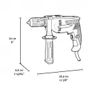 Бормашина ударна FERVI FFID06003A-K, 600W, 0-2800об/мин, 44800уд/мин - small, 268746