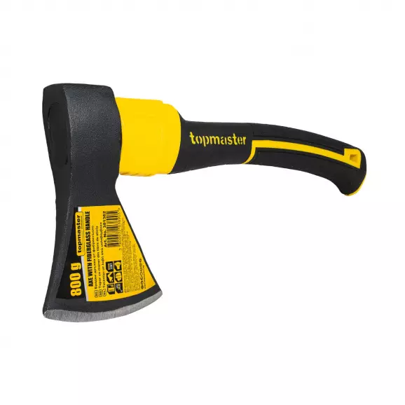 Брадва с дръжка TOPMASTER 0.800кг, с дръжка от фибростъкло
