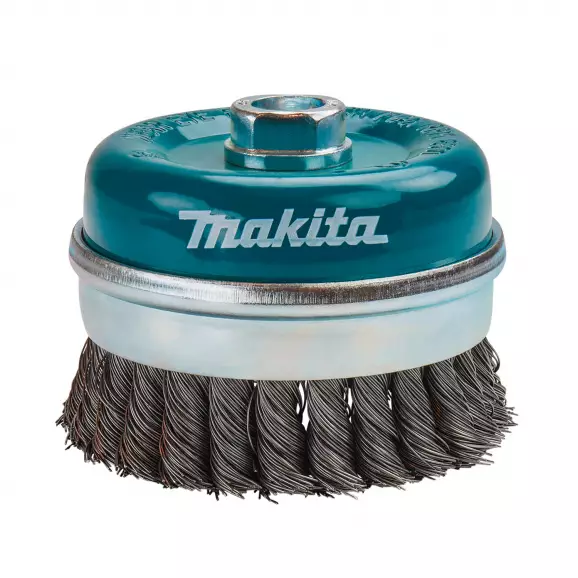 Четка камбанка за ъглошлайф MAKITA 100х0.5мм/М14, стоманена, плетена, 0.5мм-тел