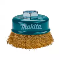 Четка камбанка за ъглошлайф MAKITA 75х0.3мм/М14, стоманена с месингово покритие, 0.3мм-тел