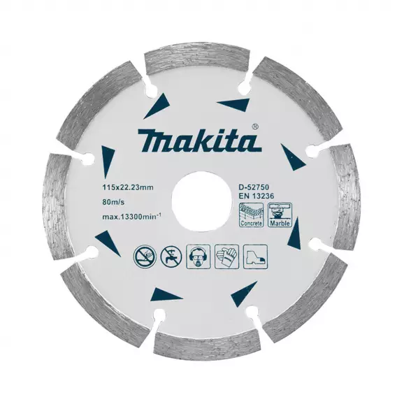 Диск диамантен MAKITA 115x1.8x22.23мм, за бетон, мрамор, сухо рязане
