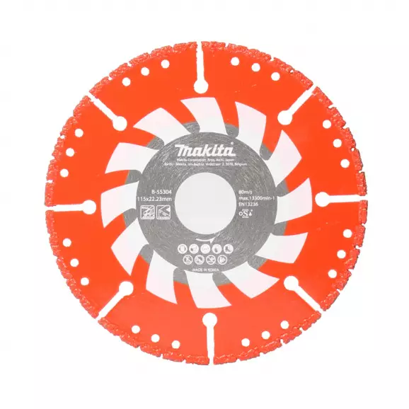 Диск диамантен MAKITA Rescue 115x2.8x22.23мм, за всички материали, сухо рязане