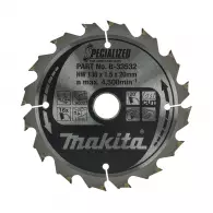 Диск с твърдосплавни пластини MAKITA SPECIALIZED 136/1.5/20 Z=16, за дървесина