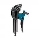 Ключ шестограм Г-образен MAKITA 1.5-10мм 9части, CrV, хромирани - small, 280021