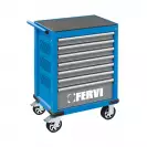 Количка за инструменти с чекмеджета FERVI C960C3C 235 части, с 7-чекмеджета, комплект с инструменти, 770x460x985 - small, 268760