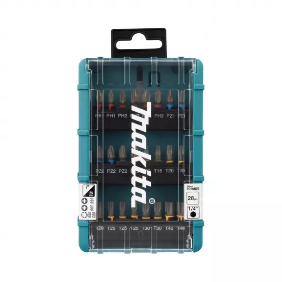 Комплект накрайници MAKITA 28 части, PH, PZ, TX