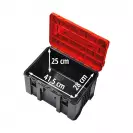 Куфар за инструменти EINHELL E-Case M, пластмаса, черен/червен - small, 268557