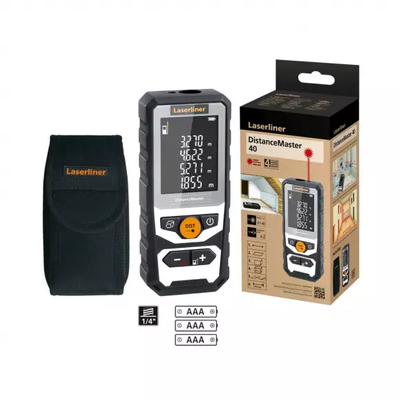 Лазерна ролетка LASERLINER DistanceMaster 40, 0.1-40м, ± 1.5мм