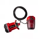 Помпа потопяема акумулаторна EINHELL GE-DP 18/25 Li - Solo, 18V, 2.0-8.0Ah, Li-ion, Q=125/min, H=5m, 1 1/4