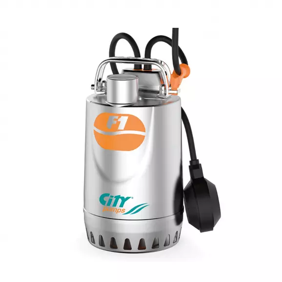 Помпа потопяема CITY PUMPS F1/70M, 550W, Q=20-220l/min, H=11.5-3.0m, 1 1/4