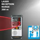 Ротационен лазерен нивелир LASERLINER Quadrum Compact 210S, червен лазер, обхват 200m, точност 1.5mm/10m, автом./автом. - small, 267433