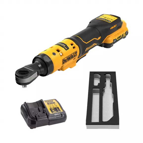 Тресчотка акумулаторна DEWALT DCF504L1G-QW, 12V, 3.0Ah, Li-Ion, 1/4