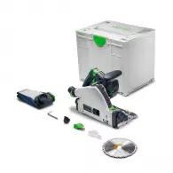Акумулаторен циркулярен трион FESTOOL TSC 55 KSEB-Basic, 18V, Li-Ion, ф160х20мм, 3500-5200об/мин, безчетков