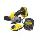 Акумулаторен циркулярен трион STANLEY SFMCM300D2-QW, 18V, 2.0Ah, Li-Ion, ф76мм, безчетков - small