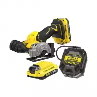 Акумулаторен циркулярен трион STANLEY SFMCM300D2-QW, 18V, 2.0Ah, Li-Ion, ф76мм, безчетков