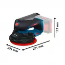 Акумулаторен ексцентършлайф BOSCH EXEX18V-150-5 Solo, 18V, 2.0-6.0Ah, Li-Ion, 5000-10000об/мин., ф150мм - small, 271321