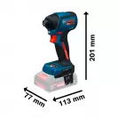 Акумулаторен гайковерт ударен BOSCH EXDR18V-230 Solo, 18V, 2.0-6.0Ah, Li-Ion, 1/4