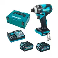 Акумулаторен гайковерт ударен MAKITA TD004GD201, 40V, 2.5Ah, Li-Ion, 1/4