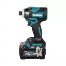 Акумулаторен гайковерт ударен MAKITA TD004GD201, 40V, 2.5Ah, Li-Ion, 1/4