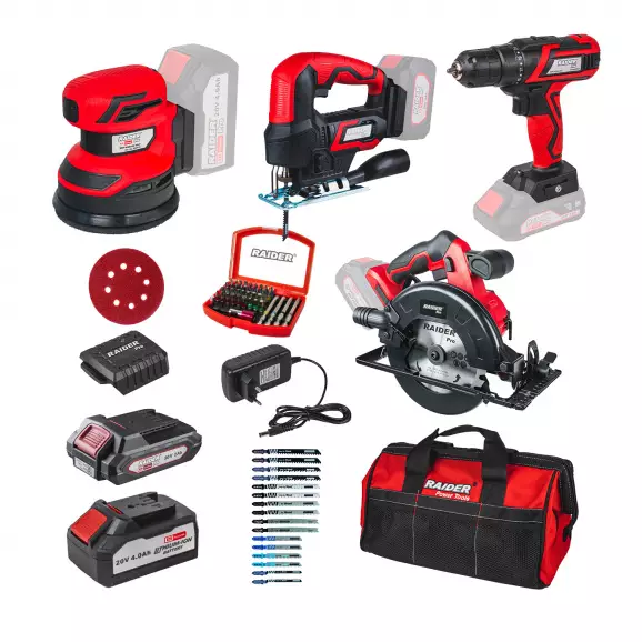 Акумулаторен комплект RAIDER RDP-BXS12, 20V, 2.0/4.0Ah, Li-Ion