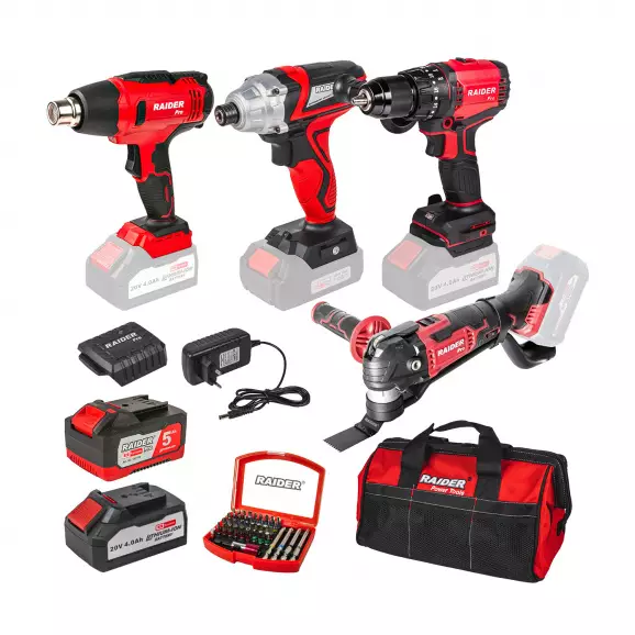 Акумулаторен комплект RAIDER RDP-BXS6 Set, 20V, 4.0/5.0Ah, Li-Ion