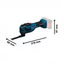 Акумулаторен мултифункционален инструмент BOSCH EXOP18V-40 Solo, 18V, 2.0-6.0Ah, Li-Ion, 10000-20000об/мин, безчетков - small, 271091