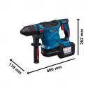 Акумулаторен перфоратор BOSCH EXBH18V-32F Solo, 18V, 2.0-6.0Ah, Li-Ion, SDS-plus, 4.5J, безчетков - small, 271043