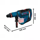Акумулаторен перфоратор BOSCH EXBH18V-45 Solo, 18V, 2.0-6.0Ah, Li-Ion, SDS-max, 4.5J, безчетков - small, 271052