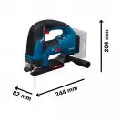 Акумулаторен прободен трион BOSCH EXST18V-155B Solo, 18V, 2.0-6.0Ah, Li-Ion, 26мм, безчетков - small, 271074