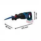 Акумулаторен саблен трион BOSCH EXSA18V-32 Solo, 18V, 2.0-6.0Ah, Li-Ion, 32mm, 250mm, безчетков - small, 271086