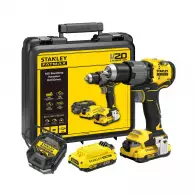 Акумулаторен ударен винтоверт STANLEY SFMCD726D2K, 18V, 2.0Ah, Li-Ion, 80Nm, безчетков
