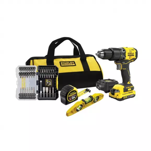 Акумулаторен ударен винтоверт STANLEY SFMCK101D1S, 18V, 2.0Ah, Li-Ion, 60Nm, безчетков