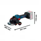 Акумулаторен ъглошлайф BOSCH EXWS18V-15S Solo, 18V, 2.0-6.0Ah, Li-Ion, ф125мм, безчетков - small, 271059