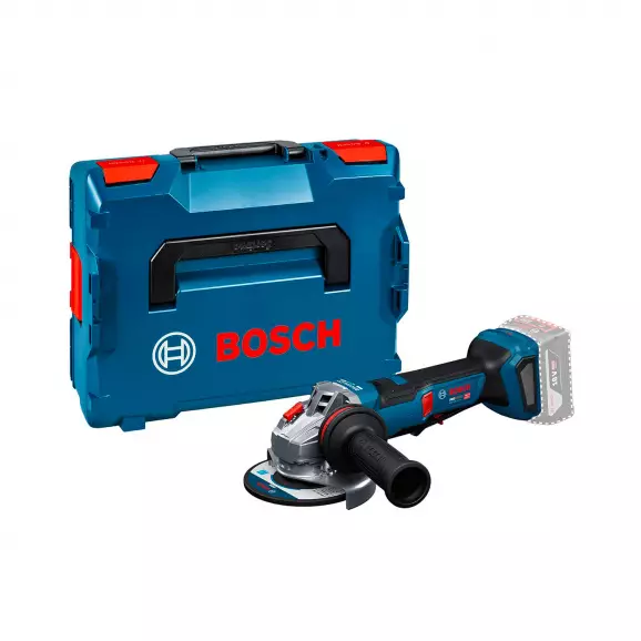 Акумулаторен ъглошлайф BOSCH GWS18V-11PS Solo L-Boxx, 18V, 4.0-12.0Ah, Li-Ion, ф125мм, безчетков