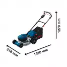 Акумулаторна косачка BOSCH GRA 18V2-4 6SP, 18+18V, 5.5Ah, Li-Ion, 460мм, безчетков мотор - small, 274989