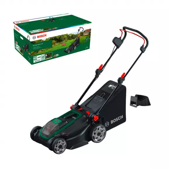 Акумулаторна косачка BOSCH ROTAK18V2-43 Solo, 18V, 2.5-6.0Ah, Li-Ion, 430мм, безчетков мотор