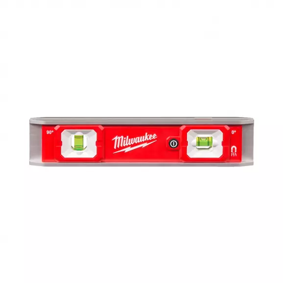 Алуминиев нивелир MILWAUKEE LED Torpedo Level 23см, с две либели
