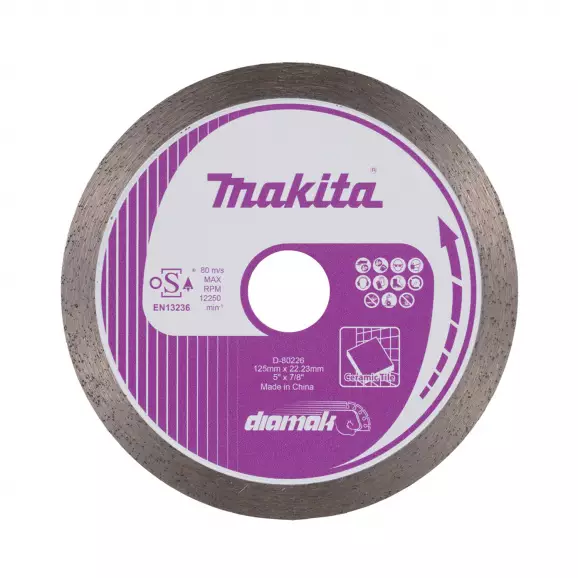 Диск диамантен MAKITA Diamak 125x22.23мм, за керамични плочки, сухо и мокро рязане