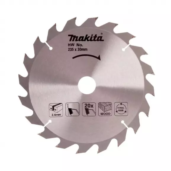 Диск с твърдосплавни пластини MAKITA 235/2.5/30 Z=40, за дървесина
